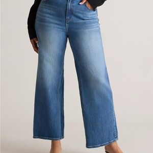 Quince Women's Wide-Leg High-Rise Jeans - Atlantic Blue